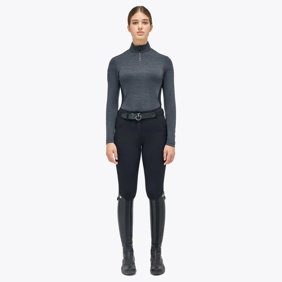 Women's Turtleneck in Technical Wool with zip Cavalleria Toscana - Nellas Horsewear