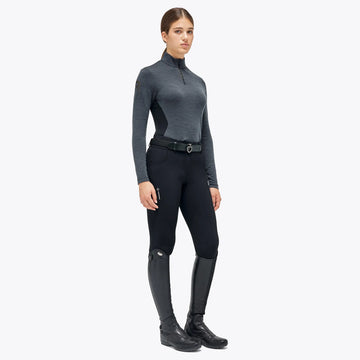 Women's Turtleneck in Technical Wool with zip Cavalleria Toscana - Nellas Horsewear