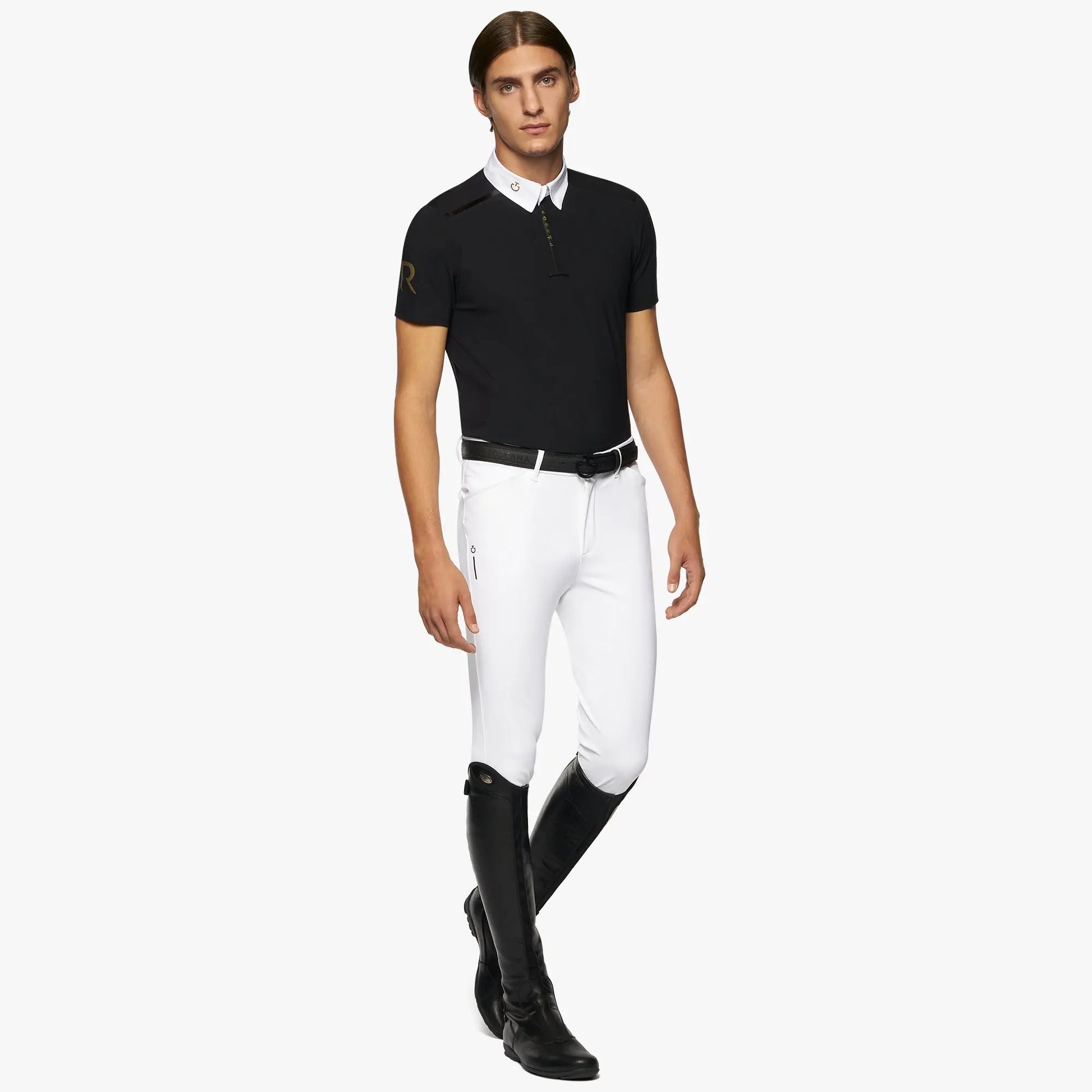 Men’s REVO Premier Jersey S/S Competition Zip Polo Cavalleria Toscana - Nellas Horsewear