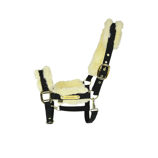 Ohlávka s ovčou vlnou Nylon Sheepskin | Kentucky Horsewear