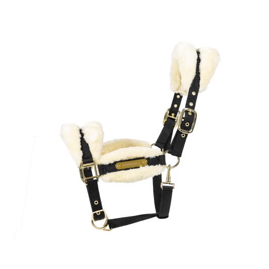 Ohlávka s ovčou vlnou Soft Nylon Sheepskin Soft | Kentucky Horsewear