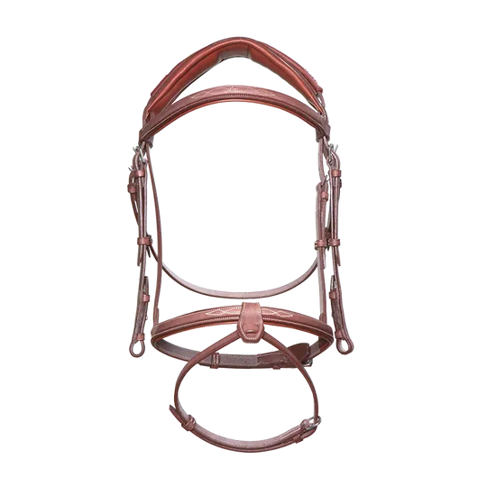 Anatomic French Noseband Horse Bridle with Fancy Stitching CWD CWD