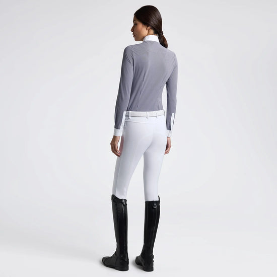 Women’s Long Sleeve Competition Shirt with Striped Pattern Cavalleria Toscana Cavalleria Toscana