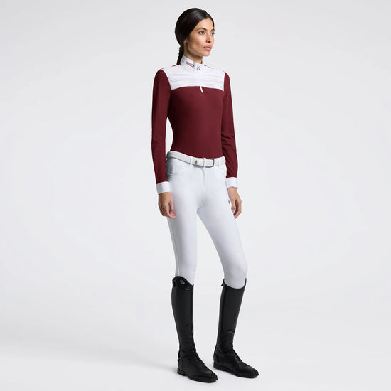 Women’s Long Sleeve Competition Shirt with Pleated Insert Cavalleria Toscana