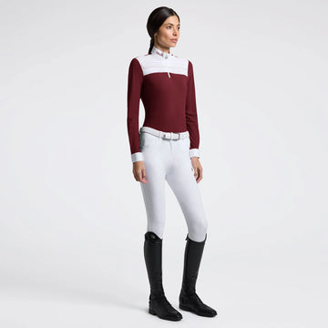 Women’s Long Sleeve Competition Shirt with Pleated Insert Cavalleria Toscana