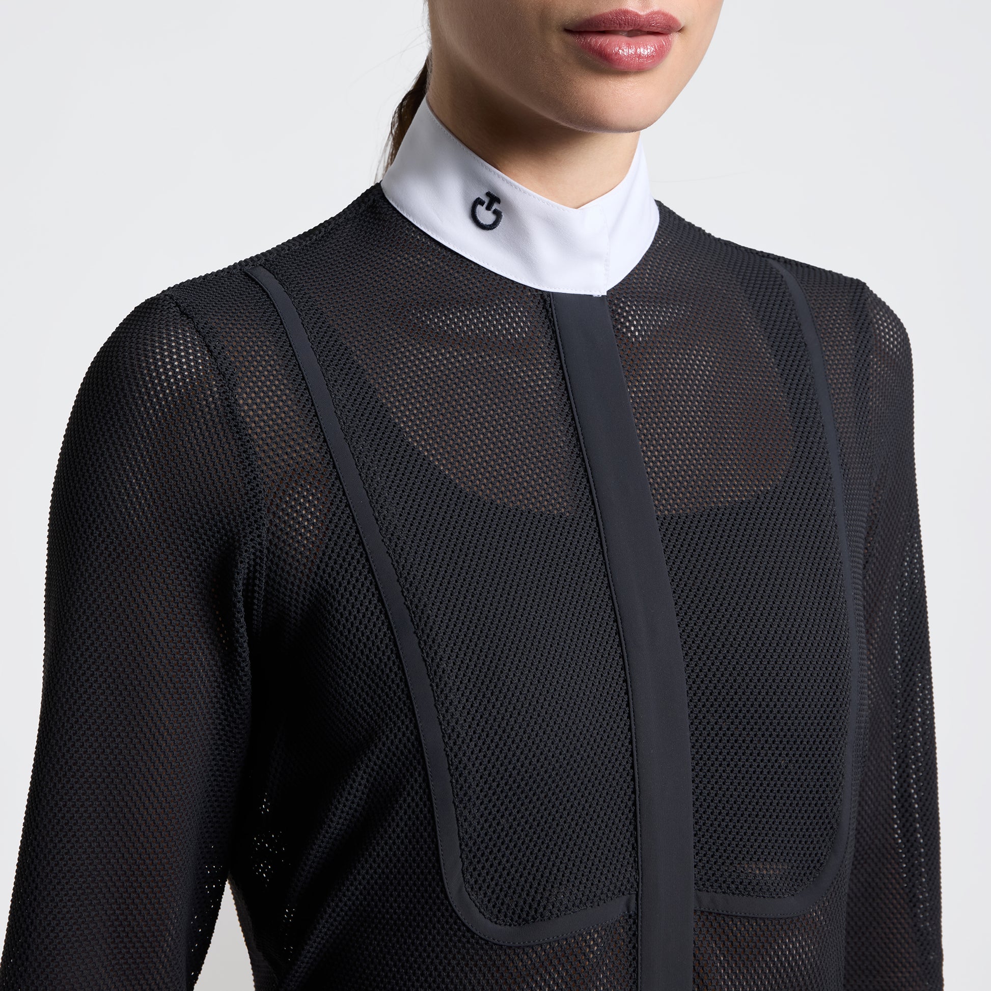Dámska súťažná košeľa s dlhým rukávom Perforated | Cavalleria Toscana