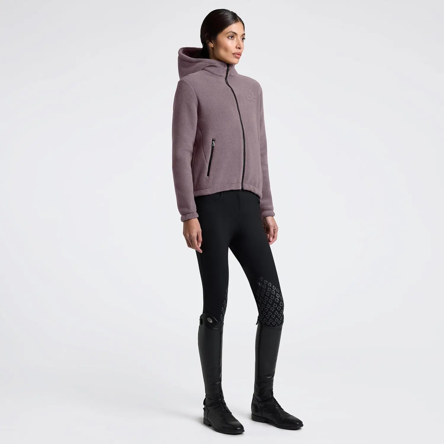 Women's Technical Fleece Zip Hoodie Cavalleria Toscana Cavalleria Toscana