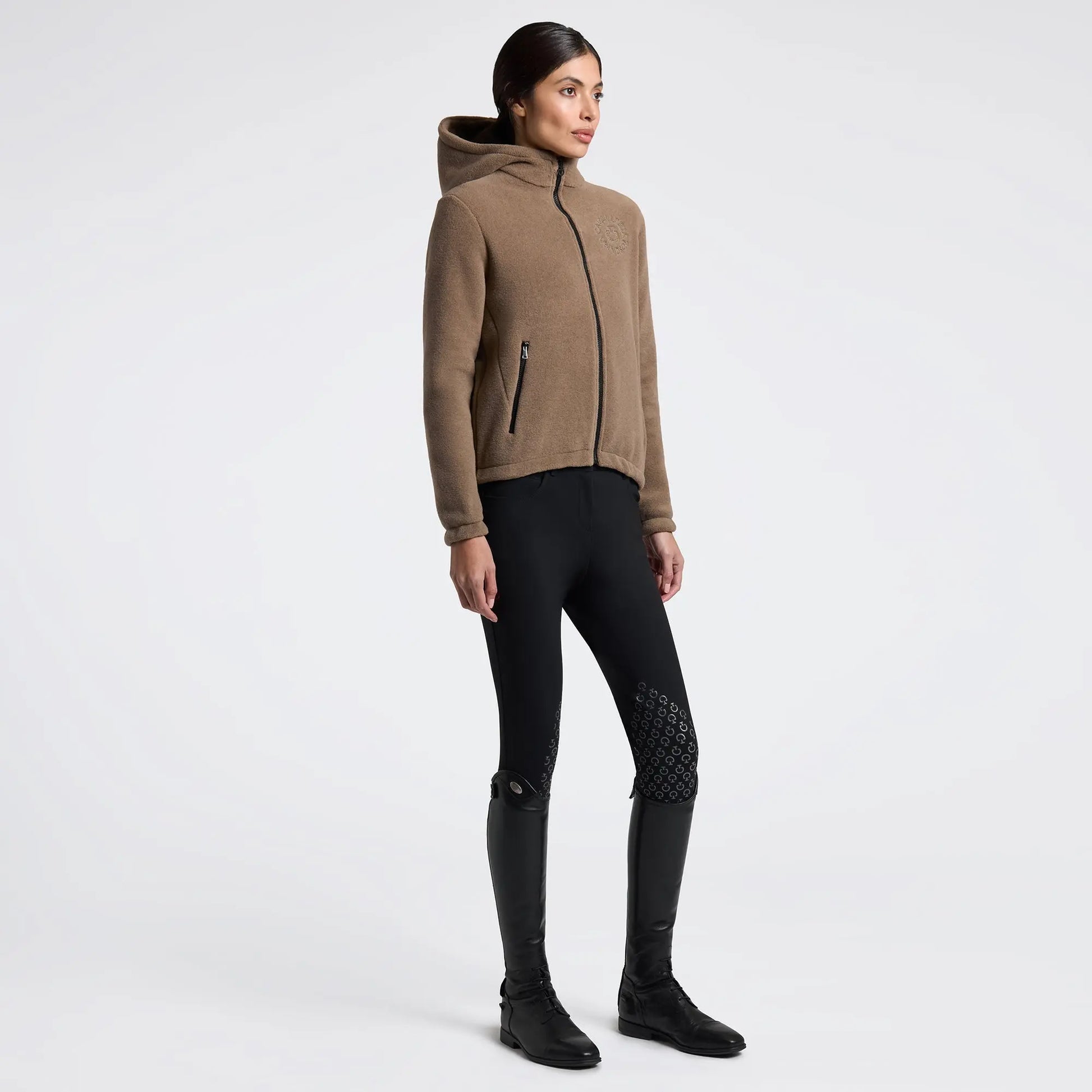 Women's Technical Fleece Zip Hoodie Cavalleria Toscana Cavalleria Toscana