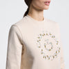 Dámska bavlnená mikina Floral Logo Crewneck | Cavalleria Toscana