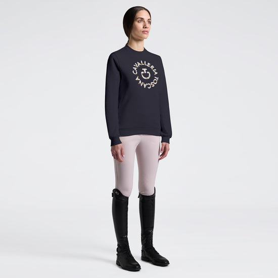 Dámska bavlnená mikina Floral Logo | Cavalleria Toscana