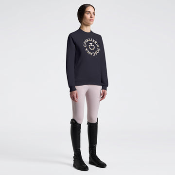 Dámska bavlnená mikina Floral Logo | Cavalleria Toscana