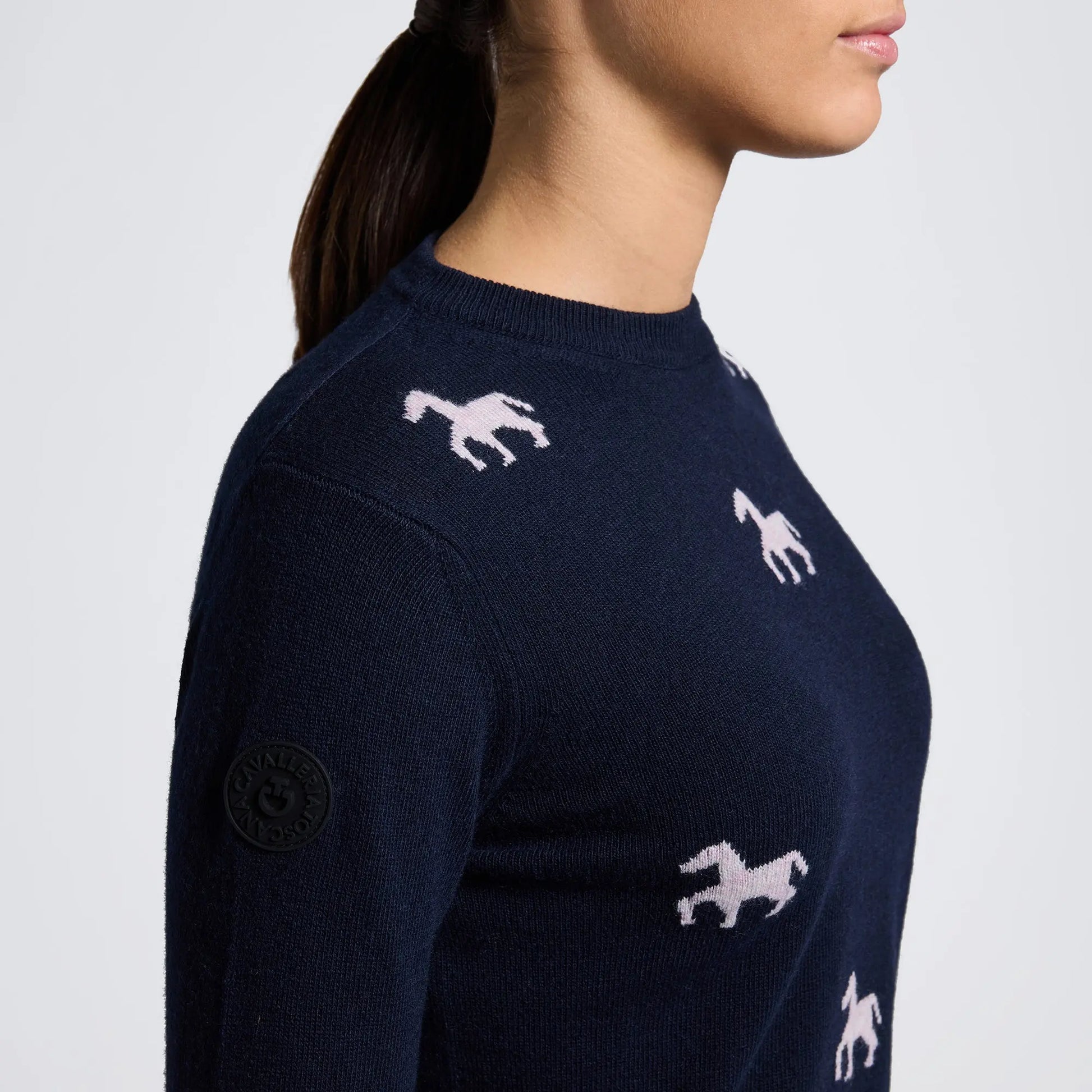 Girls’ Cashmere Blend Crew Neck Sweater Cavalleria Toscana Cavalleria Toscana