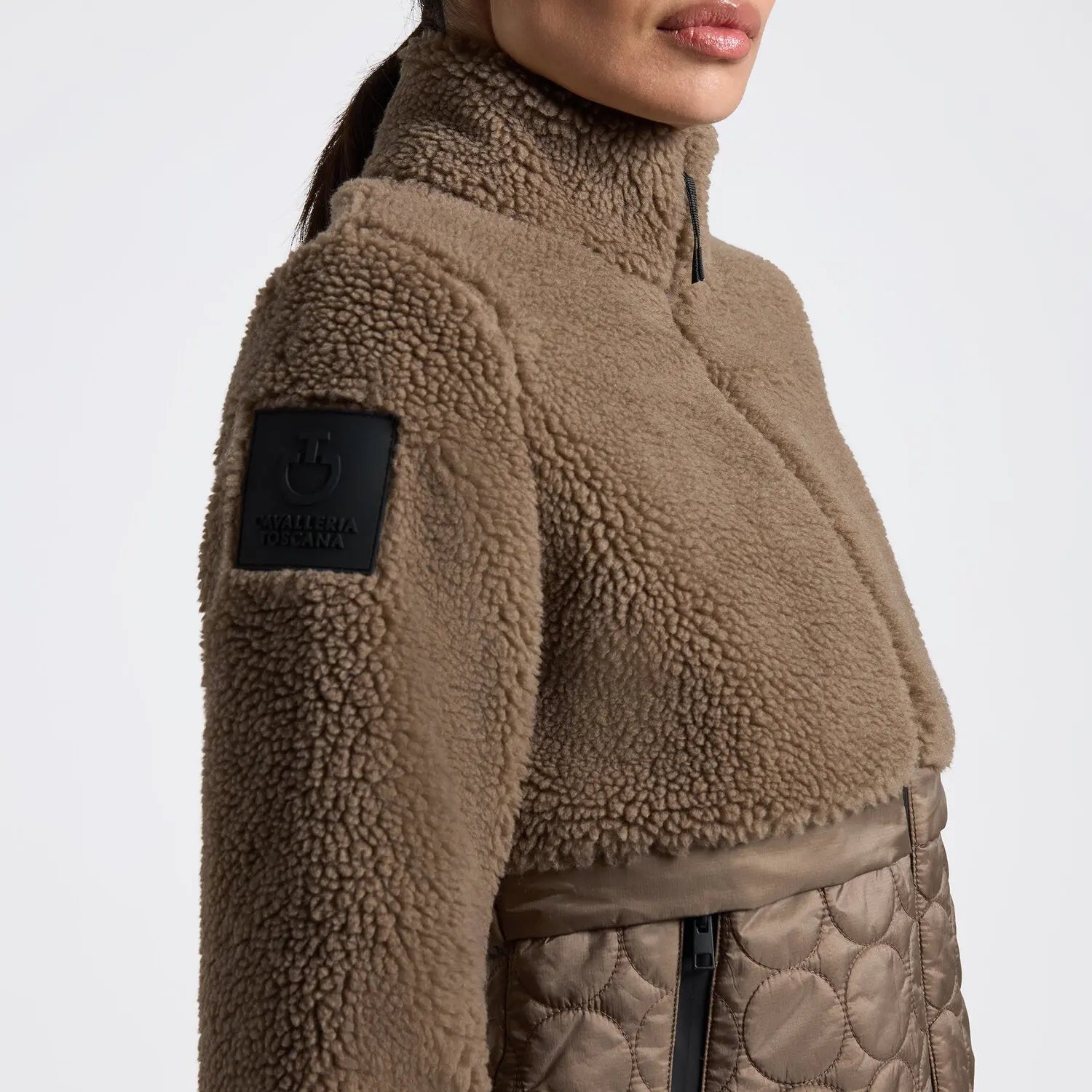 Women's Fleece and Nylon Zip Jacket Cavalleria Toscana Cavalleria Toscana
