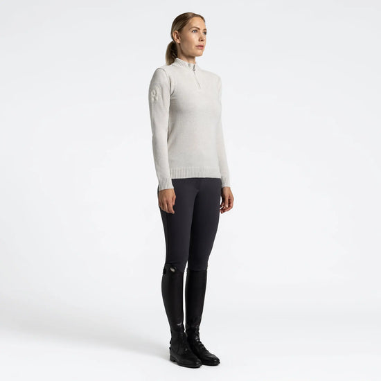 Women’s Virgin Wool Turtleneck Sweater with Half Zip Cavalleria Toscana Cavalleria Toscana