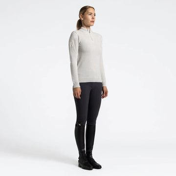 Women’s Virgin Wool Turtleneck Sweater with Half Zip Cavalleria Toscana Cavalleria Toscana