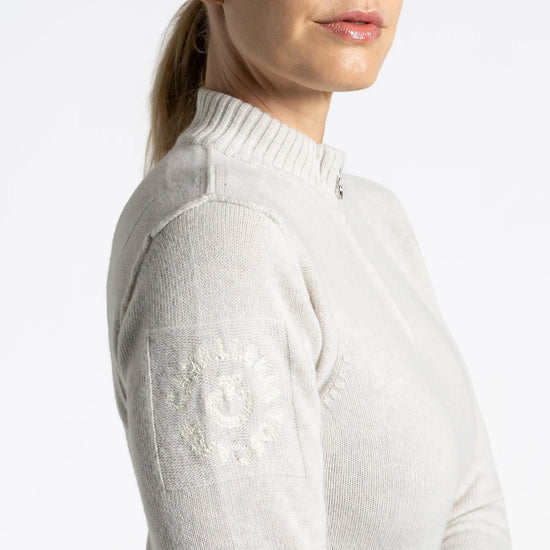 Women’s Virgin Wool Turtleneck Sweater with Half Zip Cavalleria Toscana Cavalleria Toscana