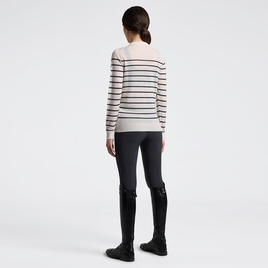 Dámsky merino sveter Striped Crew Neck | Cavalleria Toscana