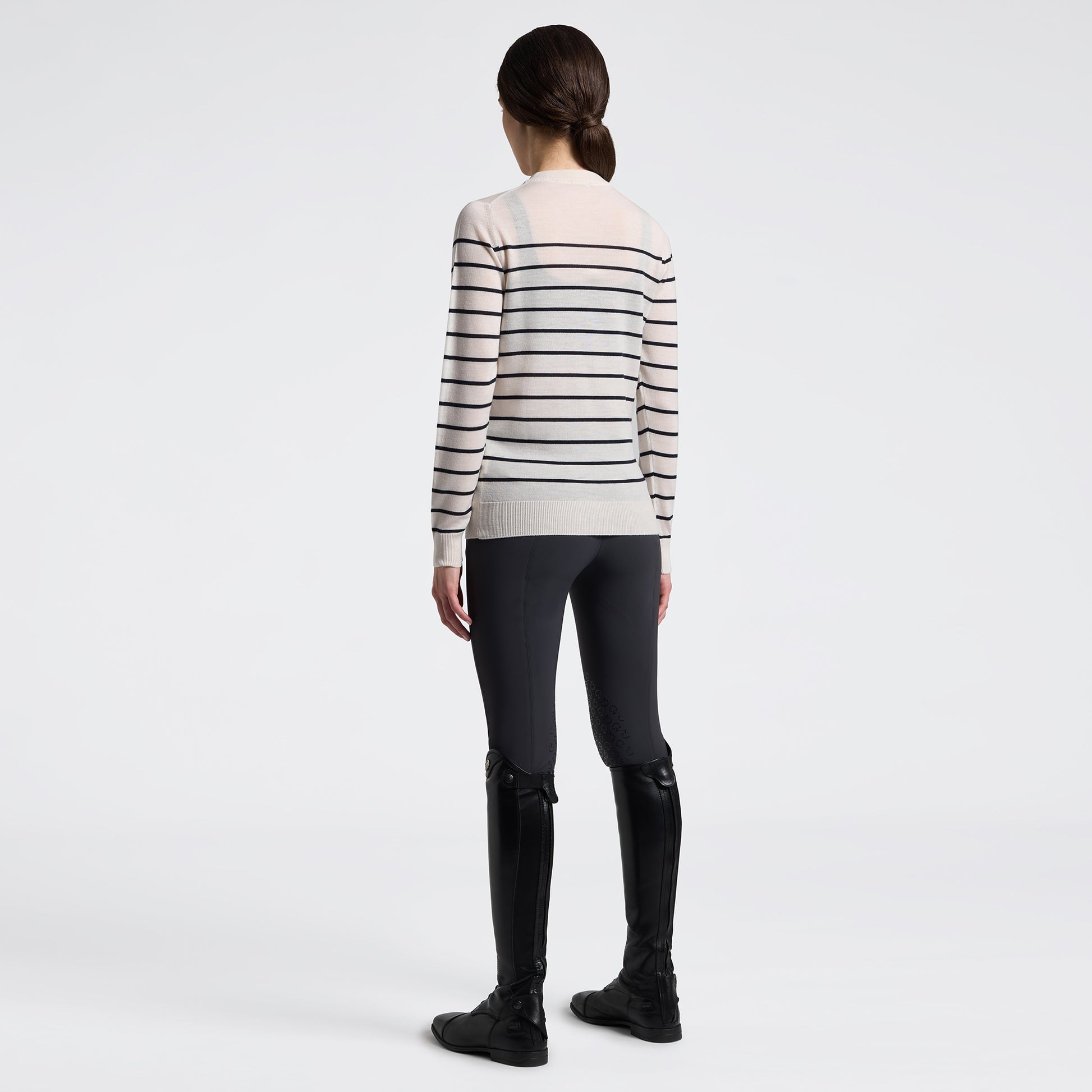 Dámsky merino sveter Striped Crew Neck | Cavalleria Toscana