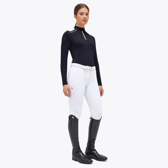 Women's training polo shirt with glitter logo Cavalleria Toscana - Nellas Horsewear