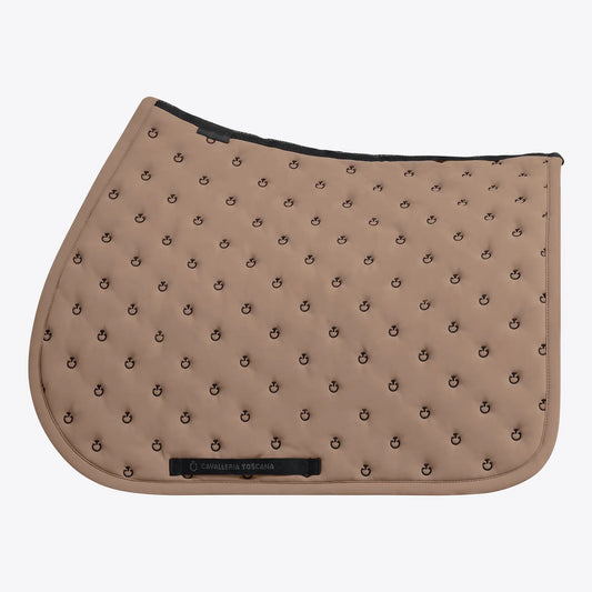 Jumping Saddle Pad with Quilted Design and Micro Logo Cavalleria Toscana Cavalleria Toscana