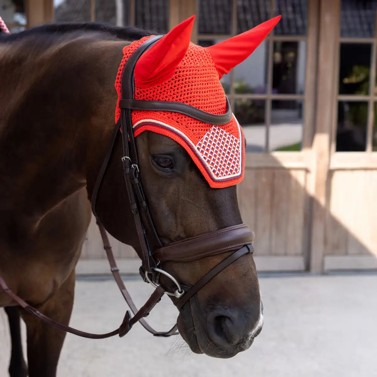 Fly Veil Wellington Velvet Printing Kentucky Horsewear - Nellas Horsewear