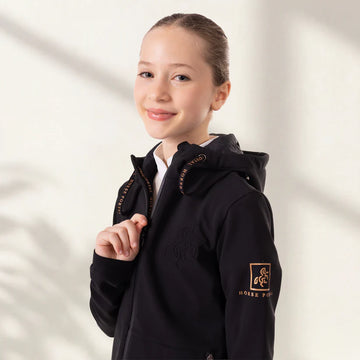 Girls' Jacket With Quilted Hoodie Horse Portal