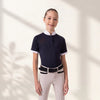 Girls' Show Shirt Navy Horse Portal