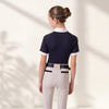 Girls' Show Shirt Navy Horse Portal