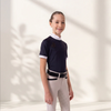 Girls' Show Shirt Navy Horse Portal