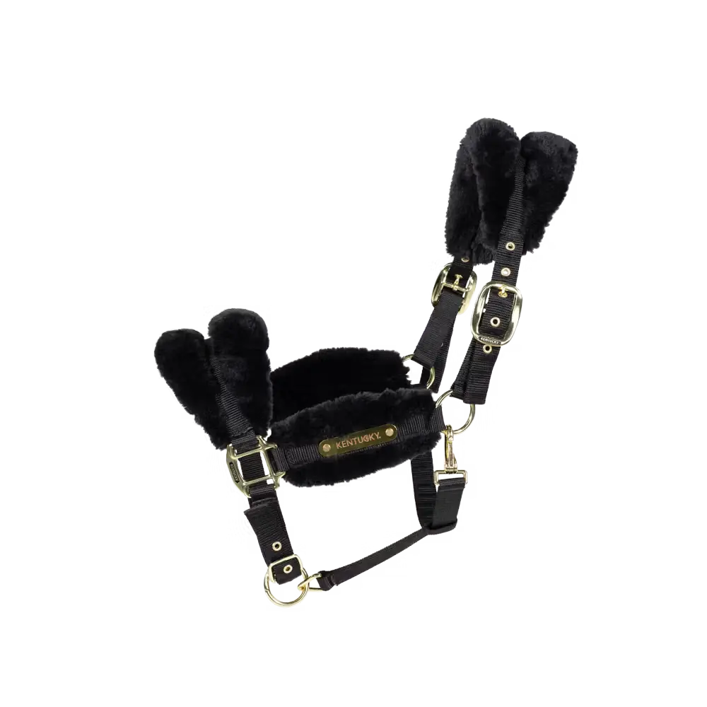 Ohlávka s ovčou vlnou Soft Nylon Sheepskin Soft | Kentucky Horsewear