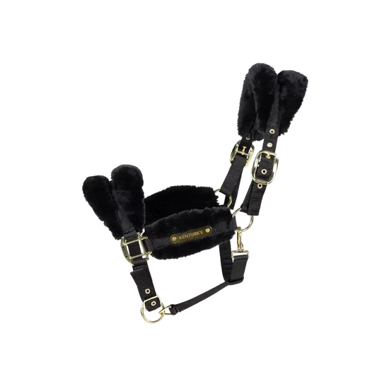 Ohlávka s ovčou vlnou Soft Nylon Sheepskin Soft | Kentucky Horsewear