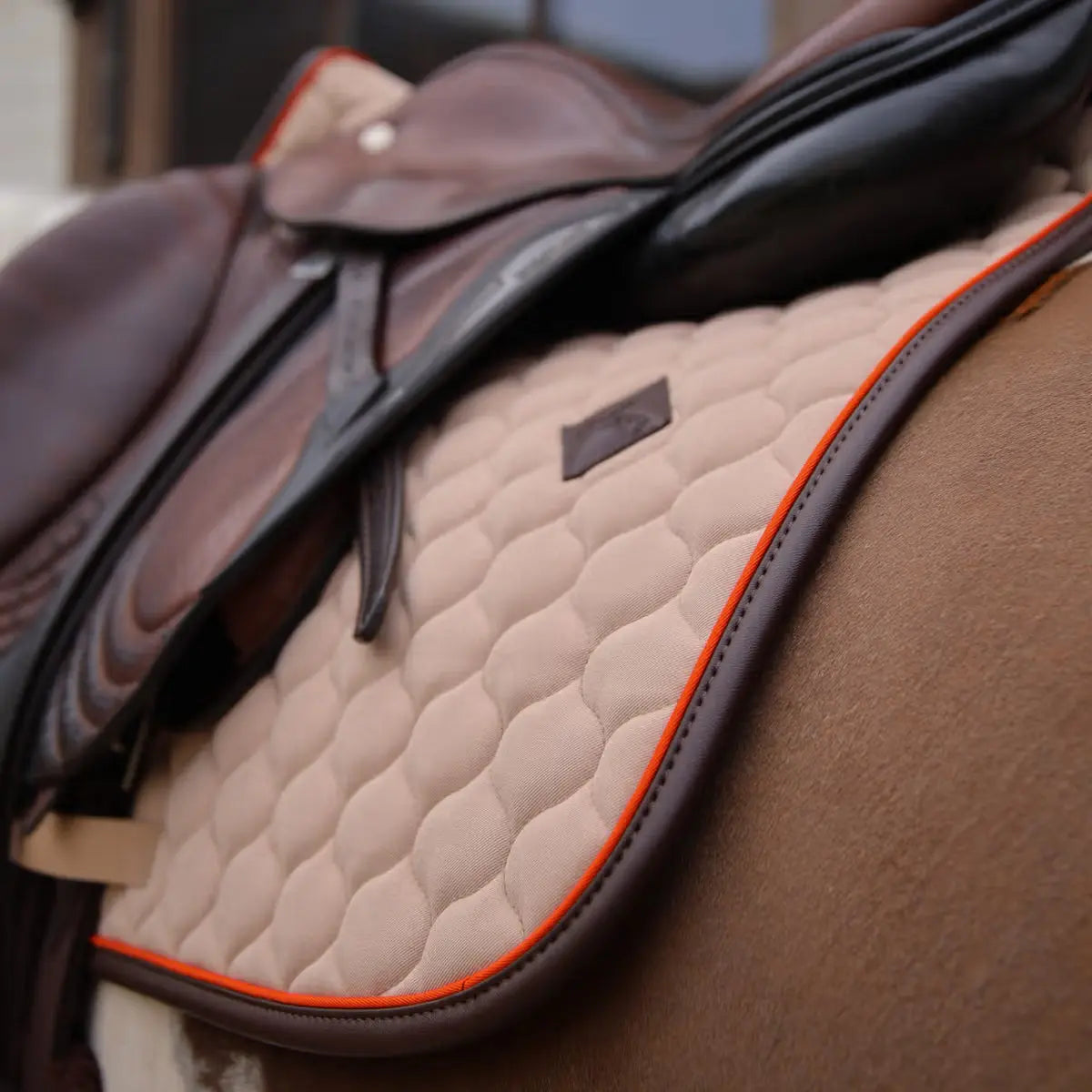 Jumping Saddle Pad Neon Leather Kentucky Horsewear - Nellas Horsewear