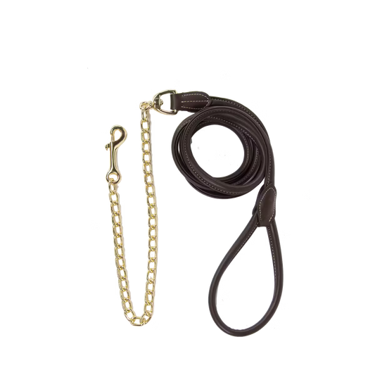 Kožené vodítko s reťazou Kentucky