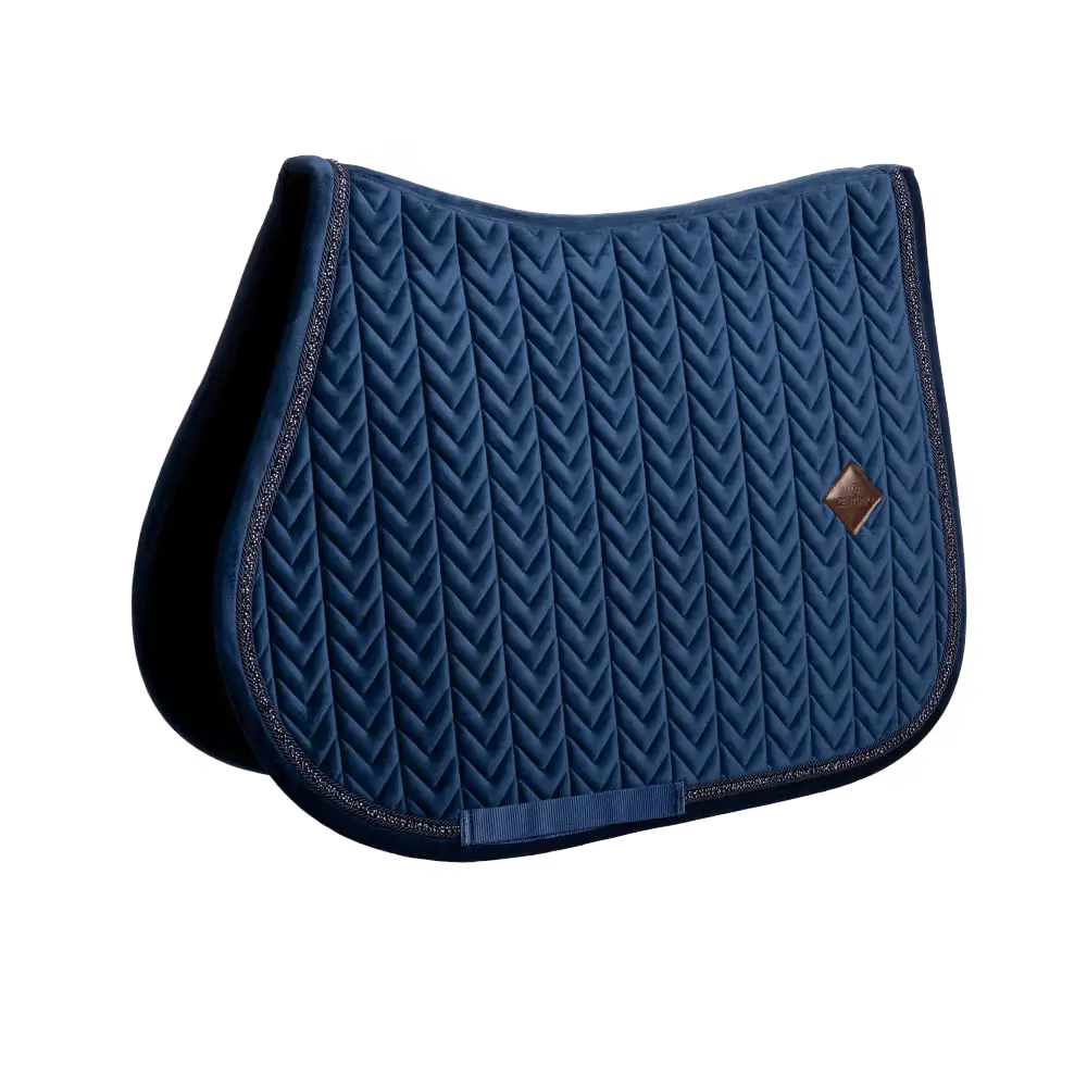 Jumping Saddle Pad Velvet Mini Pearls Kentucky Horsewear - Nellas Horsewear