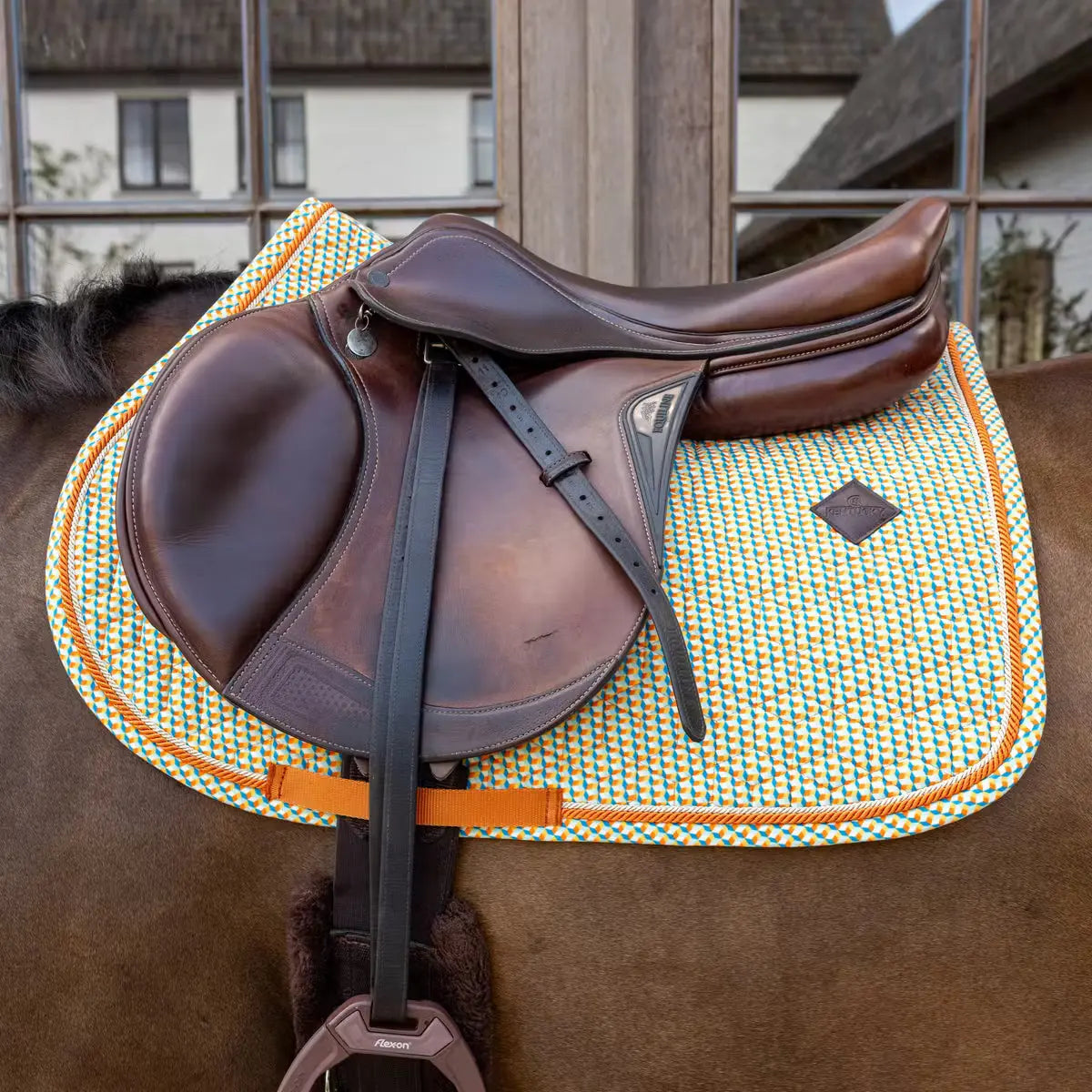 Jumping Saddle pad Velvet Printing Kentucky Horsewear - Nellas Horsewear